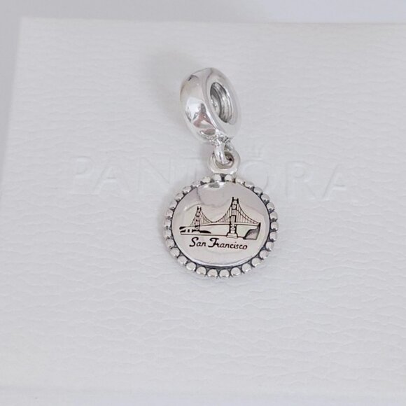 Pandora San Francisco Bridge Dangle Charm S925 Silver with box - Picture 8 of 9